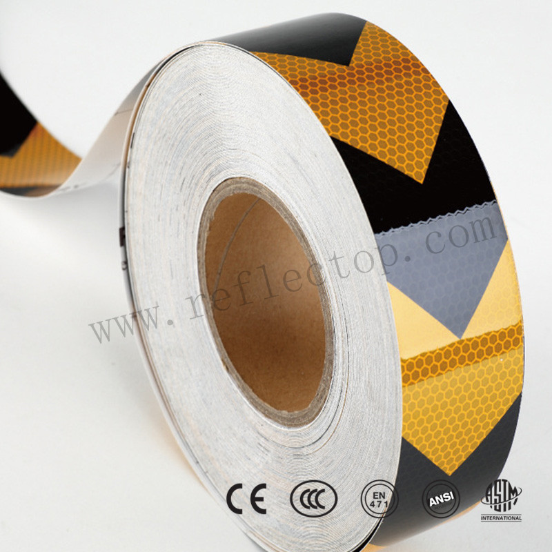 Two Color Arrows Safety Reflective Tape For Car