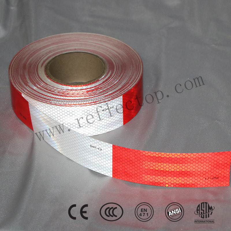 Red & White DOT C2 Reflective Concpicuity Tape