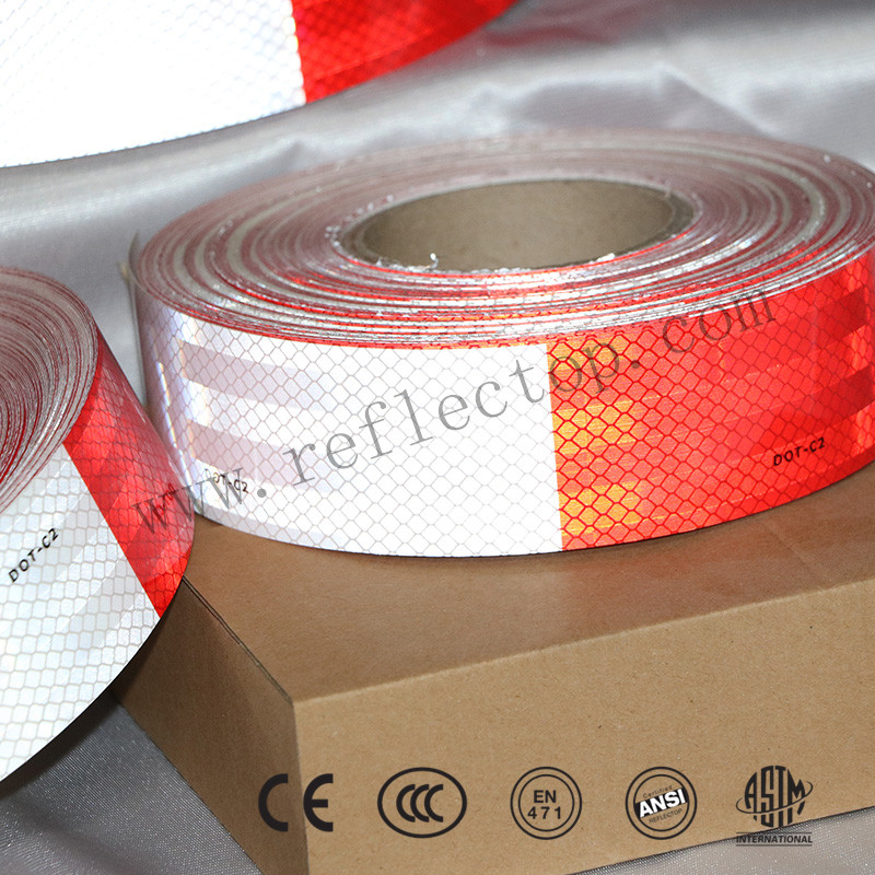 DOT-C2 Red/White Reflective Conspicuity Tape